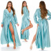 VESTIDO COMPRIDO C/ LOOK TRESPASSE
