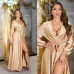 VESTIDO COMPRIDO C/ LOOK TRESPASSE